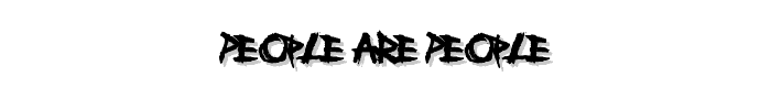People Are People font